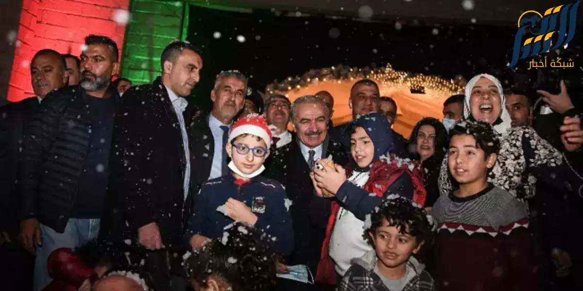 إضاءة شجرة الميلاد في رام الله