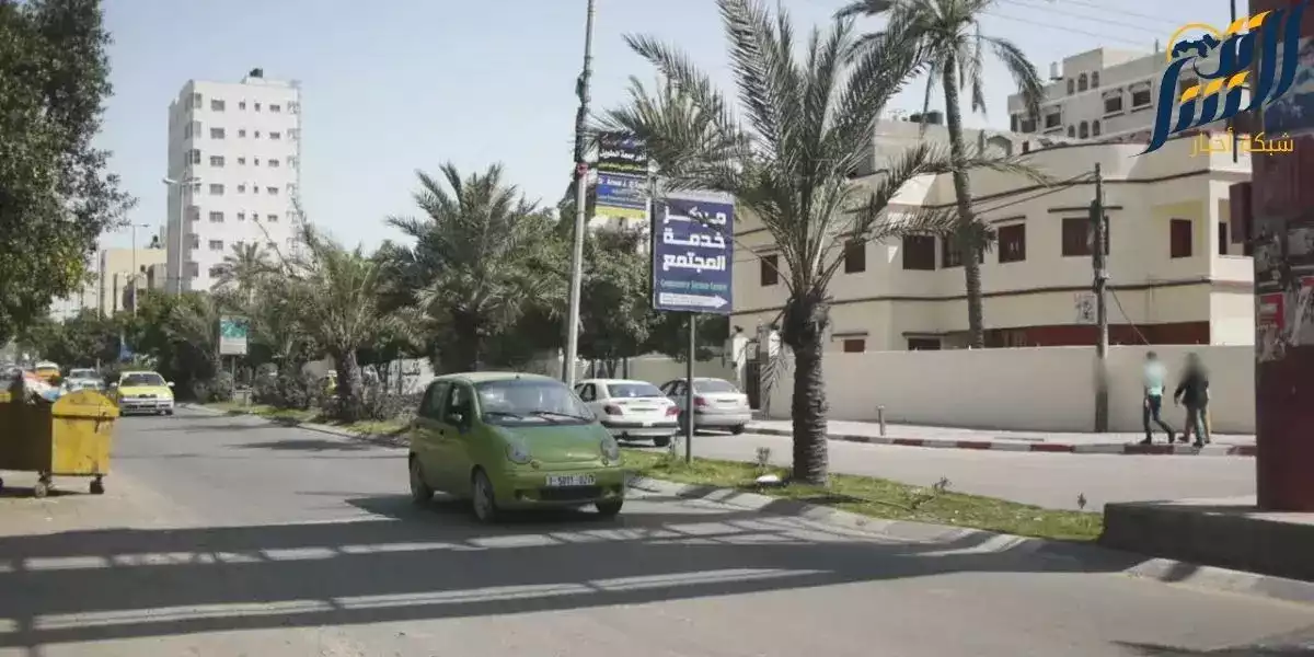 شارع داخل قطاع غزة