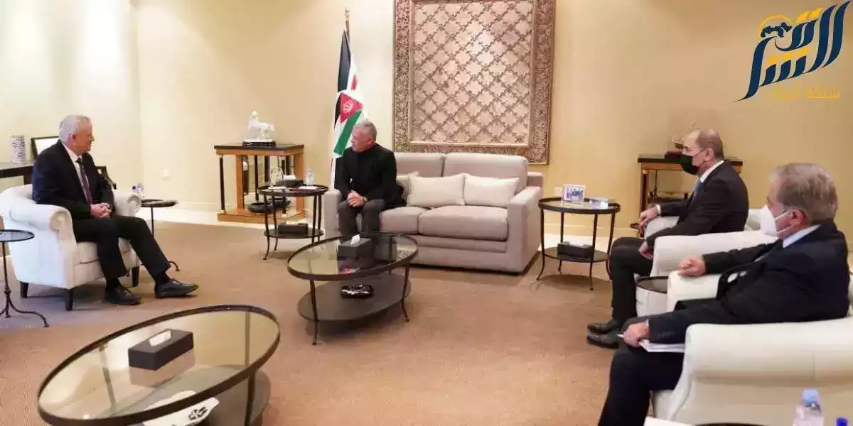 لقاء الملك الاردني بوزير الدفاع الاسرائيلي