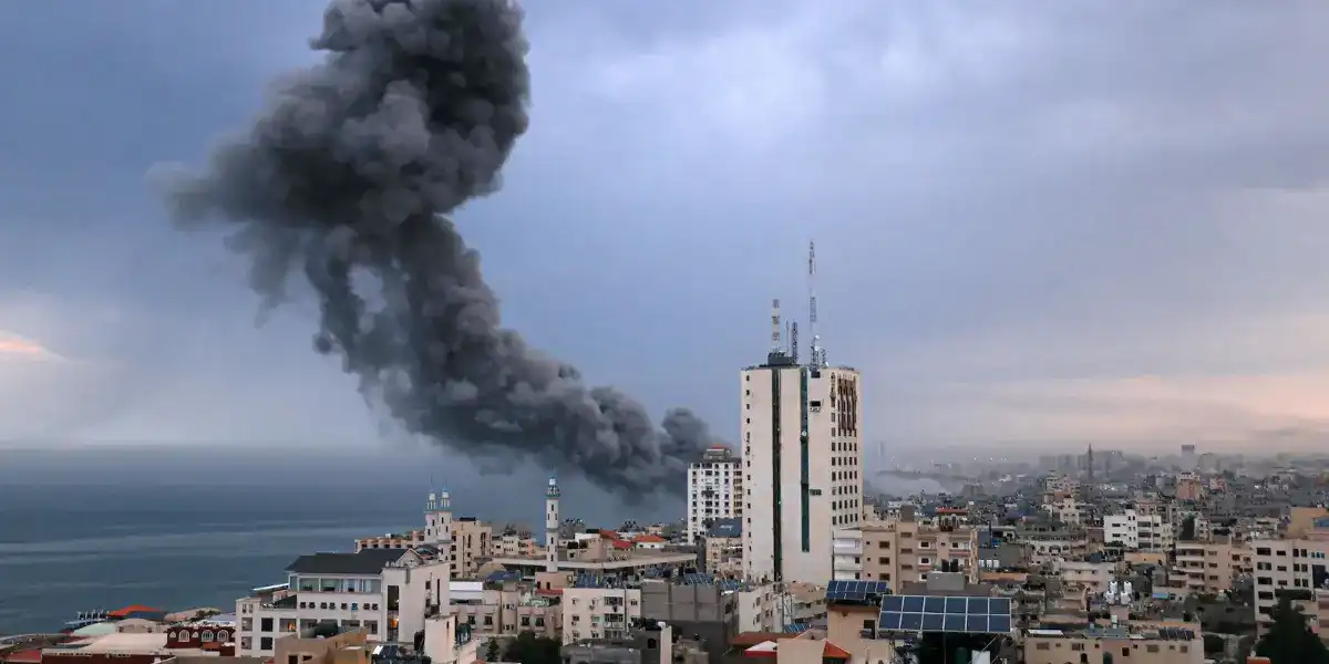 اثار القصف في غزة