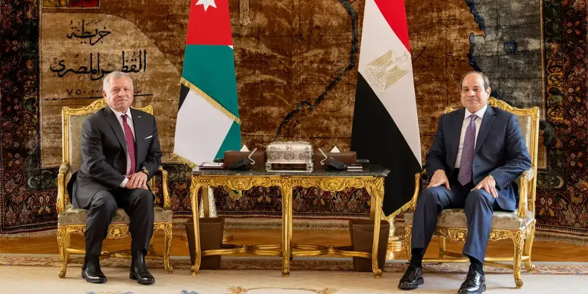 الرئيس المصري والعاهل الاردني