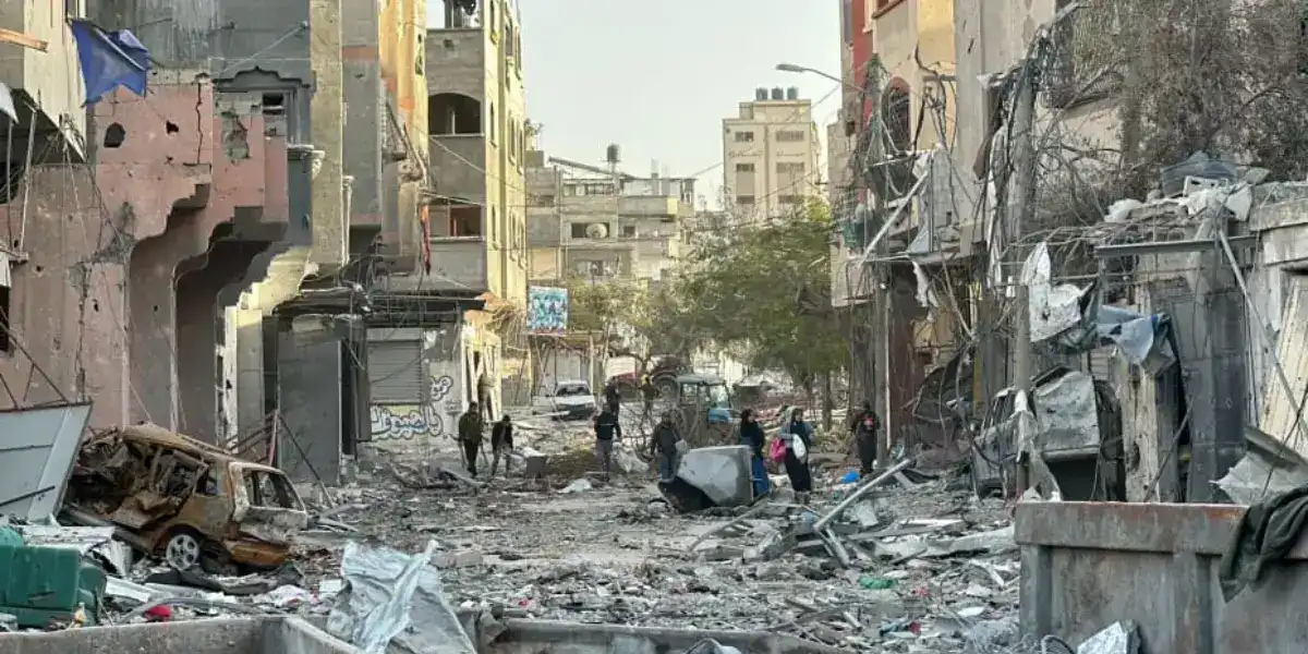اثار الدمار في غزة