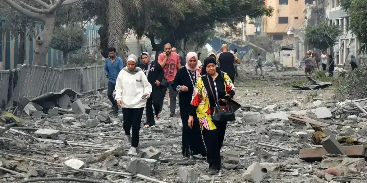 اثار الدمار في غزة