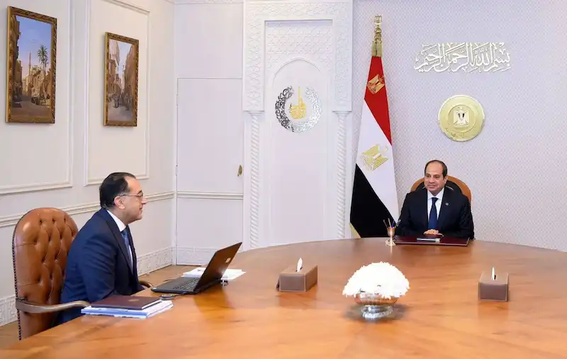 الرئيس المصرى عبد الفتاح السيسي ورئيس الحكومة مصطفى مدبولة