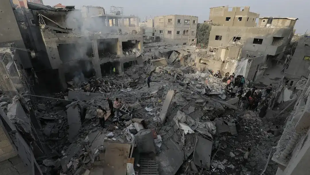 اثار الدمار في غزة