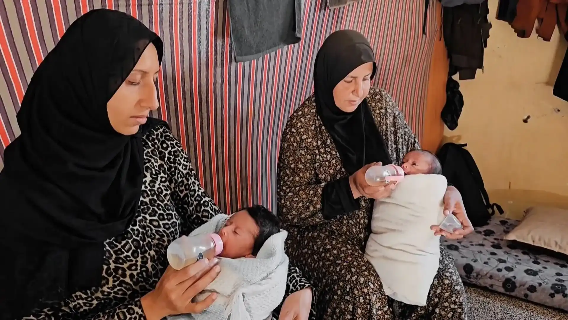 الأطفال الرضع في غزة