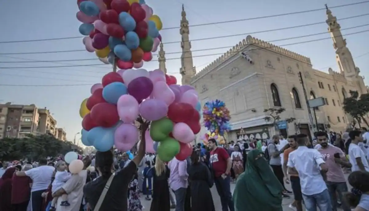 تهنئة عيد الفطر مزخرفة