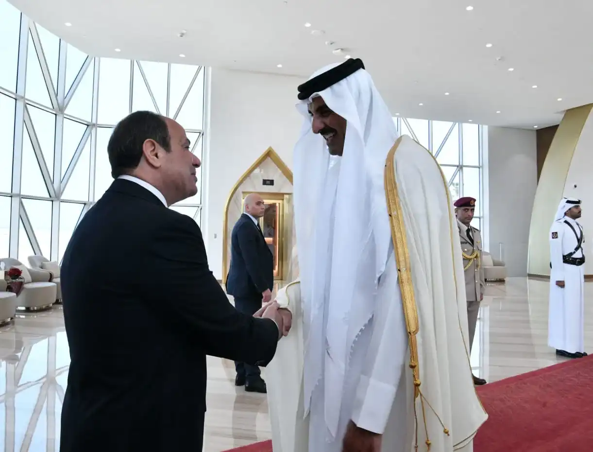الرئيس المصري وأمير قطر