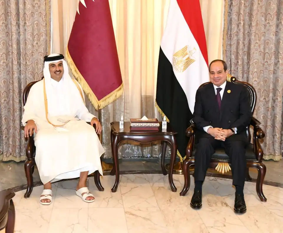 الرئيس المصري وأمير قطر