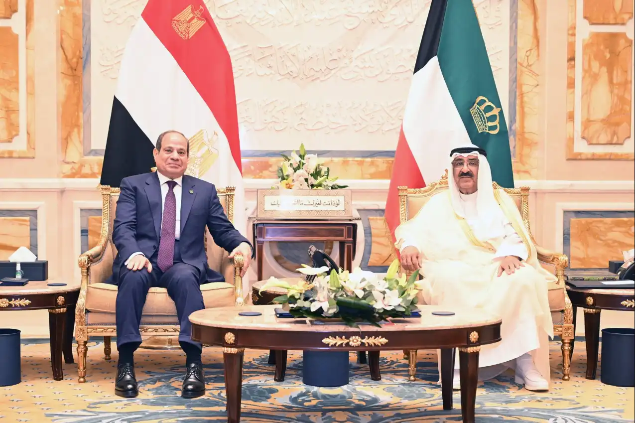 الرئيس المصري وأمير الكويت