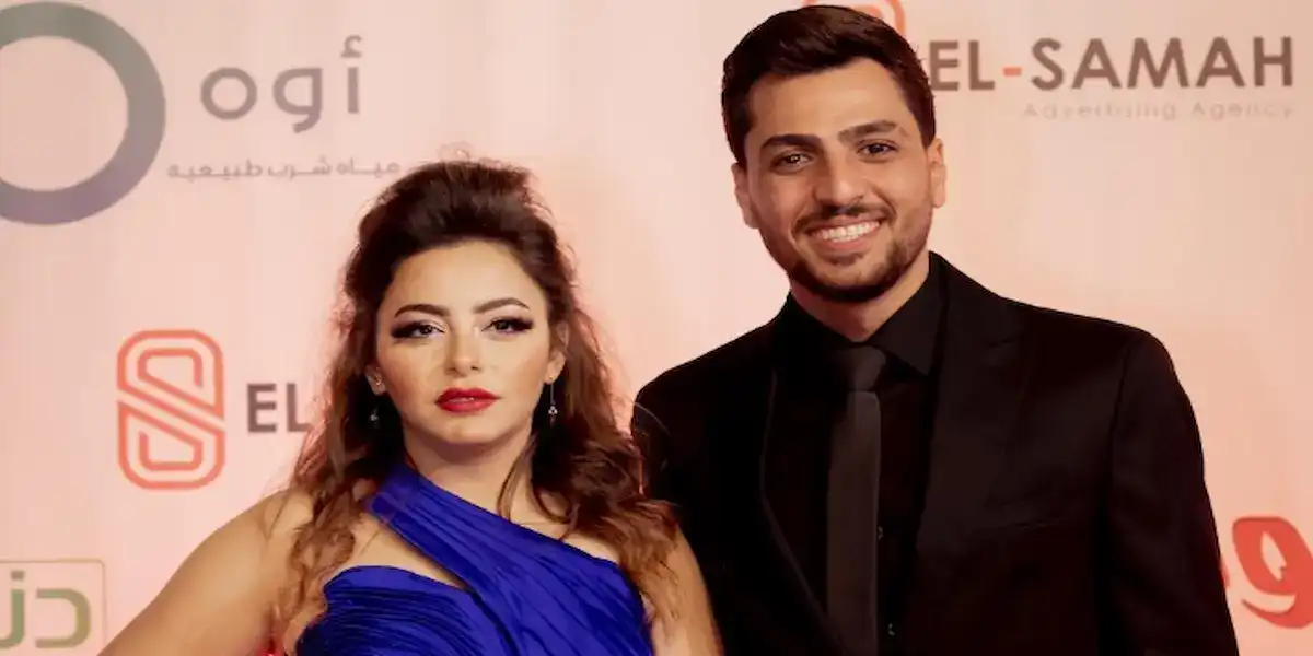 الفنانة المصرية إلهام عبد البديع وزوجها