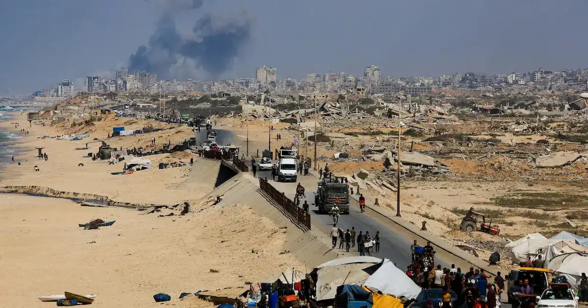 اثار الدمار في غزة