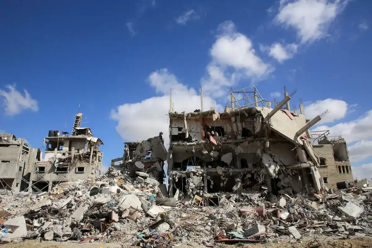 اثار الدمار في غزة
