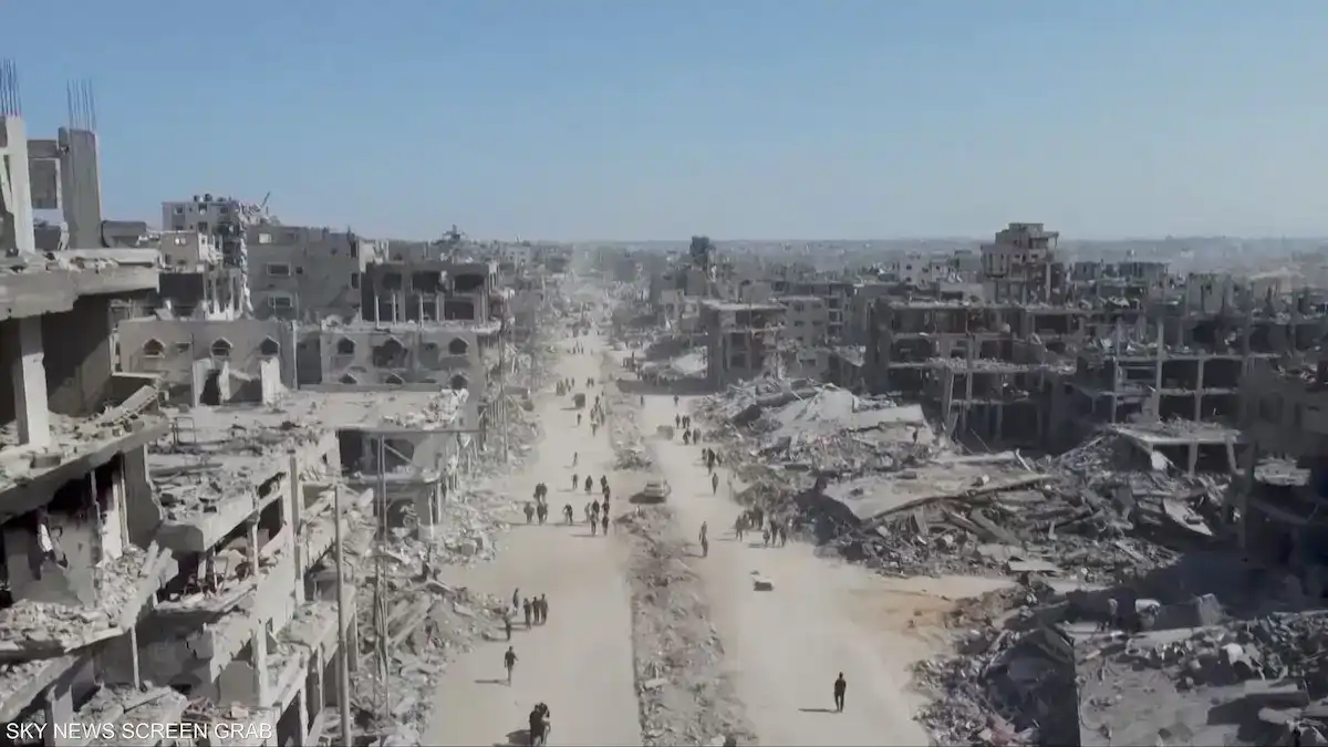 اثار الدمار في غزة