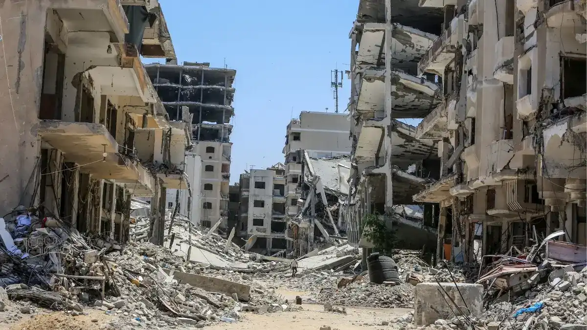 اثار الدمار في غزة