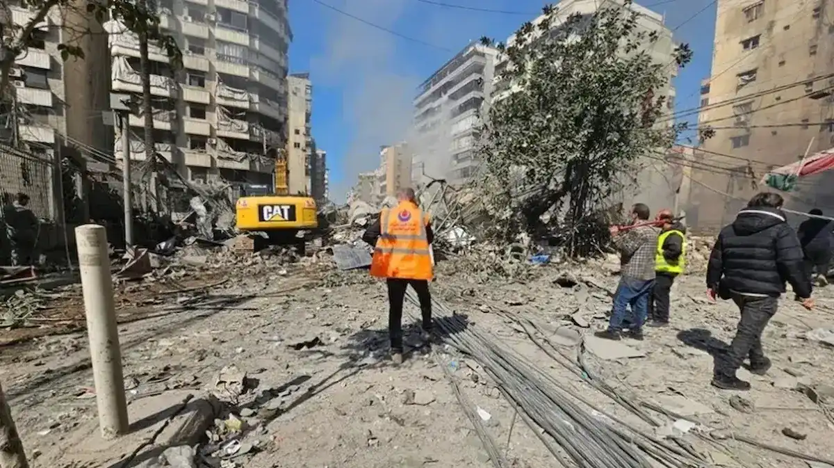 اثار الدمار في بيروت