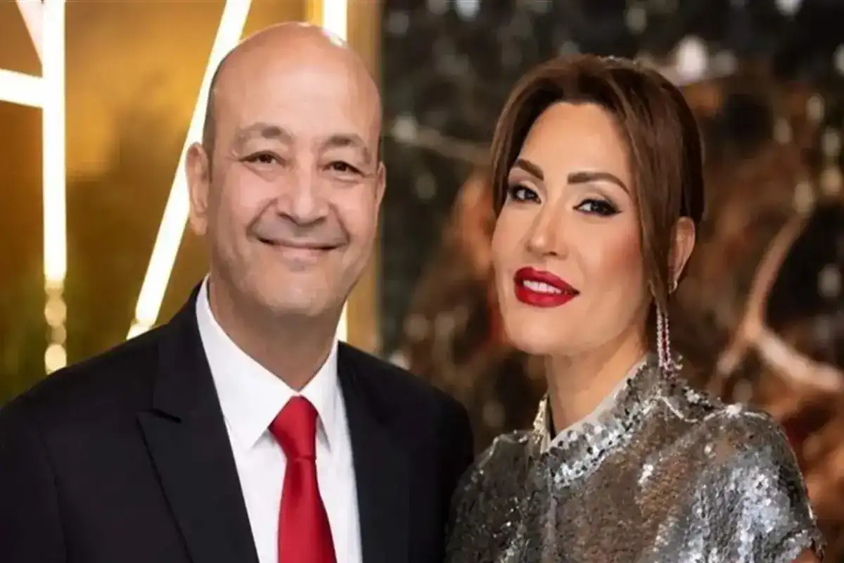 سيدة الأعمال دينا طلعت وزوجها الإعلامي عمرو أديب